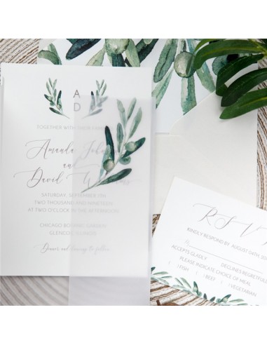 Faire-part Mariage Pochette Calque... Faire-part Mariage Pochette Calque...