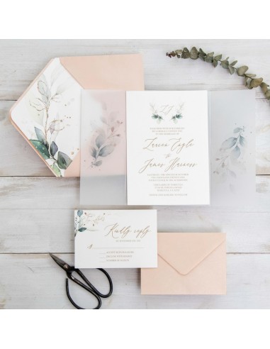 Faire-part Mariage Pochette Calque... Faire-part Mariage Pochette Calque...