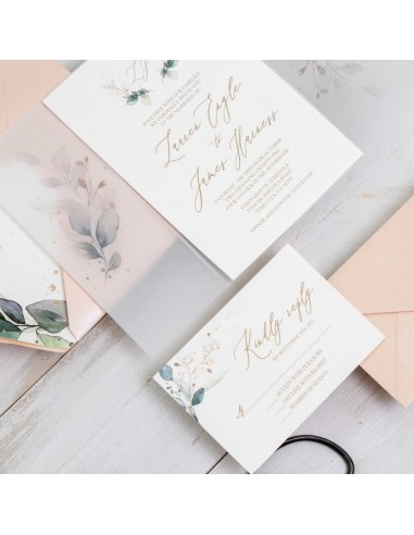 Faire-part Mariage Pochette Calque... Faire-part Mariage Pochette Calque...