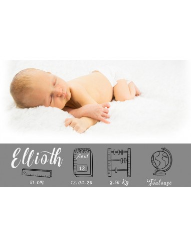Faire-part Naissance avec icônes -... Faire-part Naissance avec icônes -...
