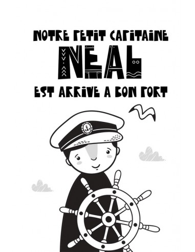 Faire-part Naissance Marin -...