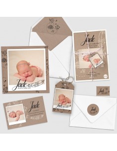 Faire-part Naissance plume... 2