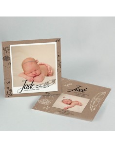 Faire-part Naissance plume...