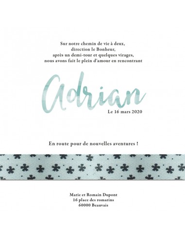 Faire-part Naissance Liberty -...