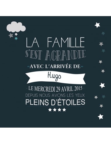 Faire-part Naissance Nuit étoilée -...