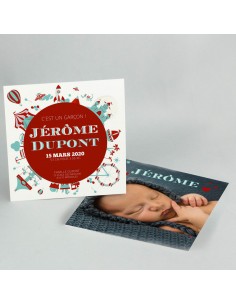 Faire-part Naissance Cirque...