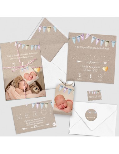 Faire-part Naissance Point à relier -...