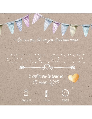 Faire-part Naissance Point à relier -...