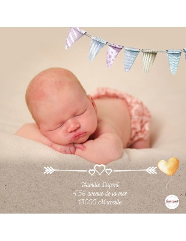 Faire-part Naissance Point à relier -...