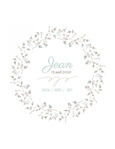 Faire-part Naissance couronne de...