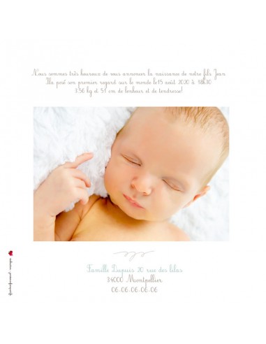 Faire-part Naissance couronne de...