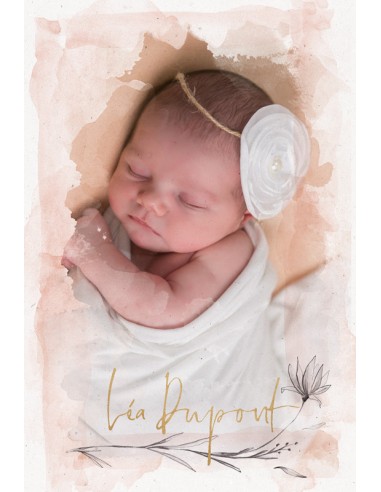 Faire-part Naissance aquarelle -...