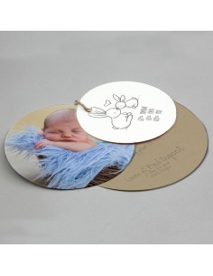 Faire-part Naissance rond...