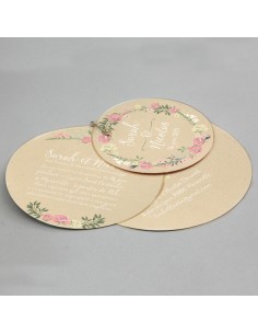 Faire-part mariage Rond...