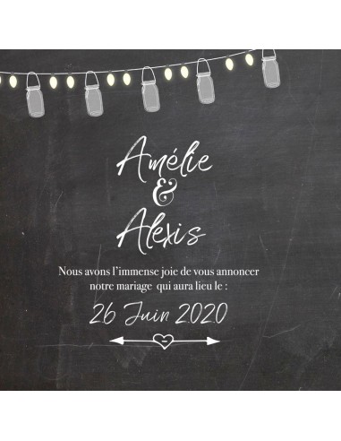 Faire-part Mariage Double Ardoise... Faire-part Mariage Double Ardoise...