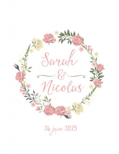 Faire-part Mariage Couronne de fleurs... Faire-part Mariage Couronne de fleurs...