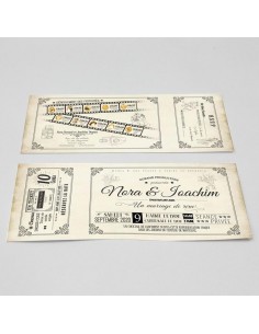 Faire-part Mariage Ticket...