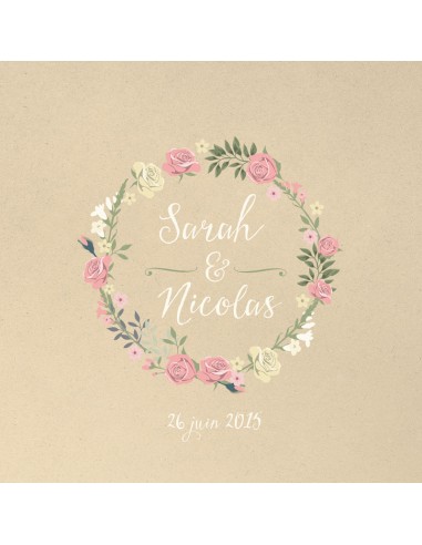 Faire-part Mariage Couronne de fleurs...