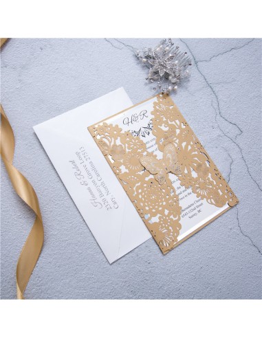 Faire-part Mariage dentelle Papillon... Faire-part Mariage dentelle Papillon...