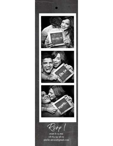 Faire-part Mariage Ardoise Vintage -... Faire-part Mariage Ardoise Vintage -...