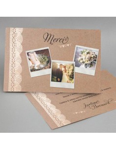 Remerciements mariage Kraft...