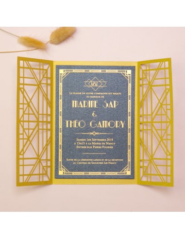 Faire-part mariage Années Folles -...