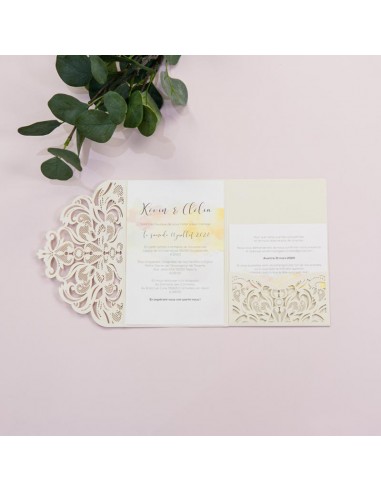Faire-part Mariage Pochette avec...