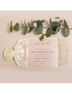 Faire-part Mariage dentelle... 2