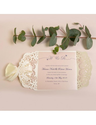 Faire-part Mariage dentelle papier...