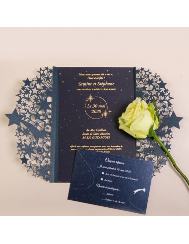 Faire-part mariage Nuit étoilée -...