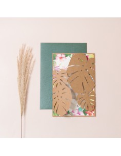 Faire-part mariage Feuilles...