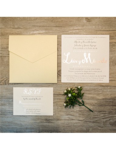 Faire-part Mariage Pocketfolder épuré... Faire-part Mariage Pocketfolder épuré...