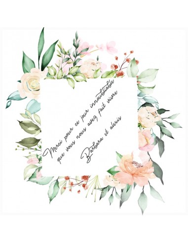 Remerciements Couronne de fleurs -...