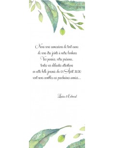 Remerciements végétal -... 2