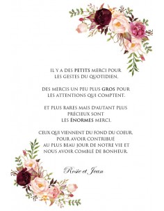 Remerciements Floral -... 2