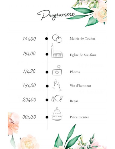 Carton Programme Floral - Alexis