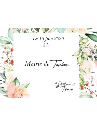 Carton Réponse RSVP Floral - Alexis