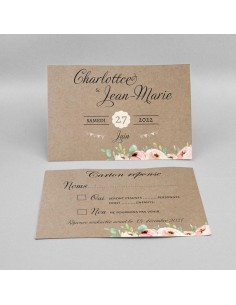 Carton Réponse RSVP kraft...