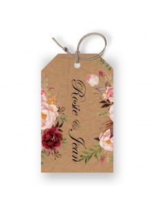 Étiquette mariage roses...