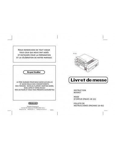 Couverture de livret de messe...