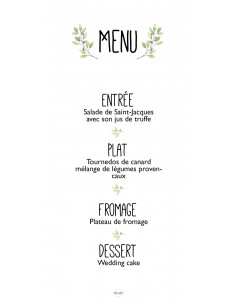 Menu Mariage Verdure -... 2