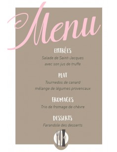 Menu Mariage Moderne -... 2