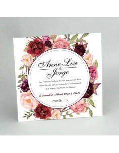 Faire-part Mariage Roses...