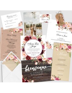 Faire-part Mariage Roses... 2