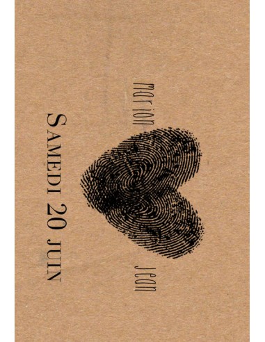 Étiquette mariage Empreinte - Jean Étiquette mariage Empreinte - Jean