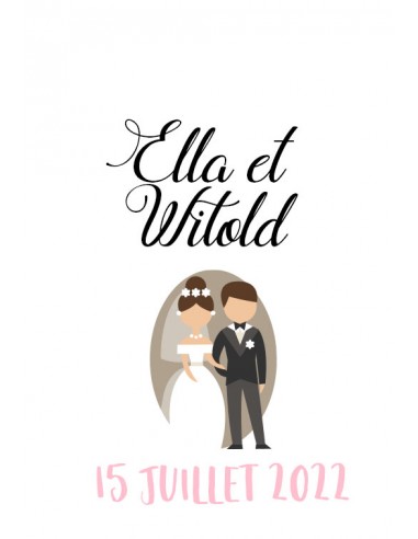 Étiquette mariage Moderne - Ella