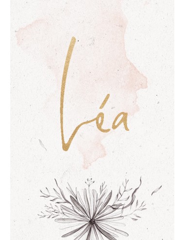 Etiquette naissance Aquarelle - Liana