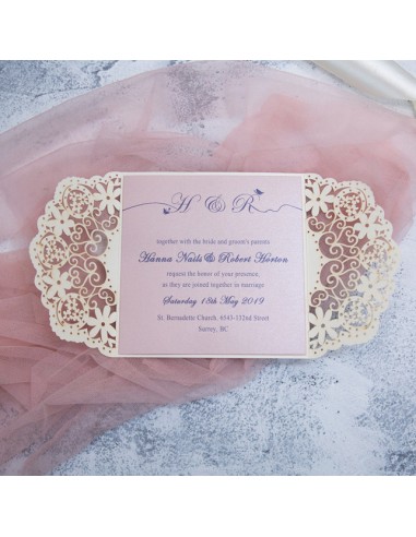 Faire-part Mariage dentelle papier...