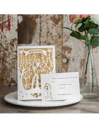 Faire-part mariage pochette laser... Faire-part mariage pochette laser...