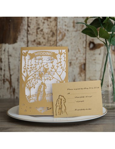 Faire-part mariage pochette laser... Faire-part mariage pochette laser...